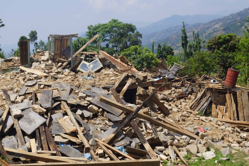 ruins of a house